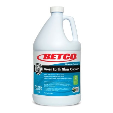 Sp Richards Betco Green Earth Glass Cleaner, Gallon Bottle, 4 Bottles - 53504-00 BET5350400